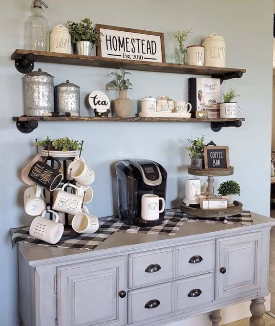 17+ Insanely Smart DIY Home Coffee Bar Ideas