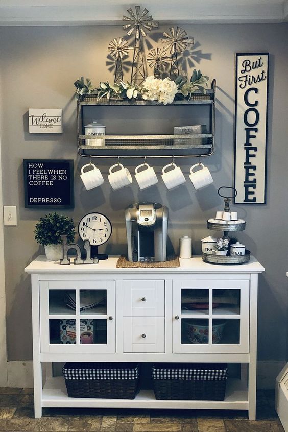 17+ Insanely Smart DIY Home Coffee Bar Ideas