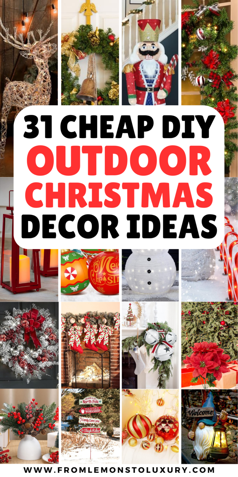 31+ Best Cheap DIY Outdoor Christmas Decorations That Look Sophisticated