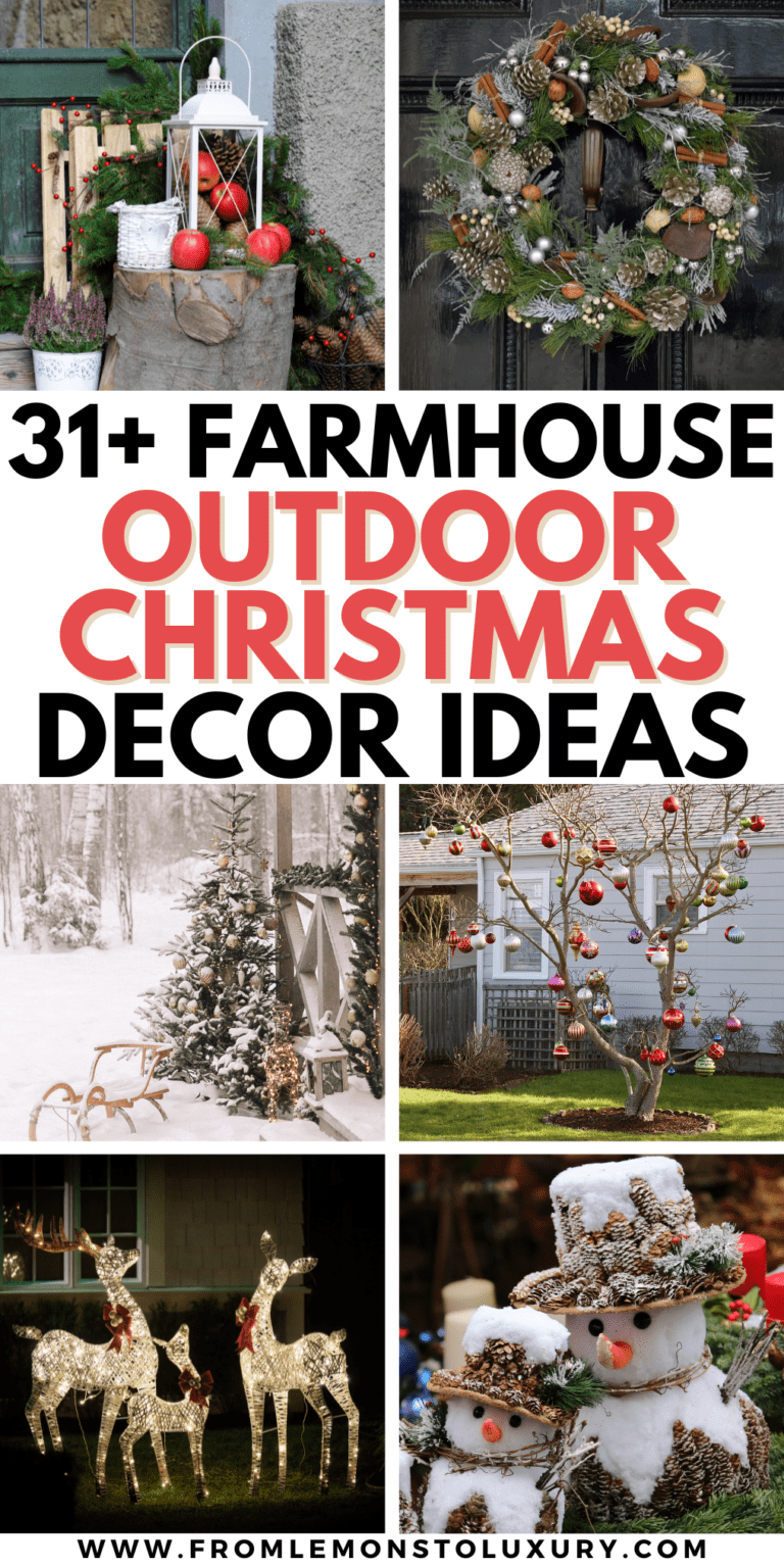 31+ Easy Farmhouse Outdoor Christmas Decorating Ideas That Will Make Your Home Cozy