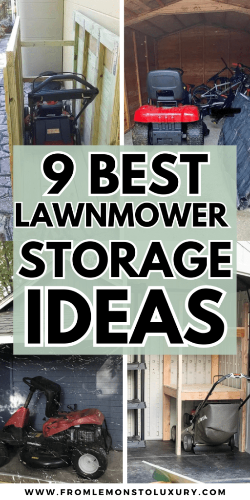 Outdoor Lawnmower Storage Ideas