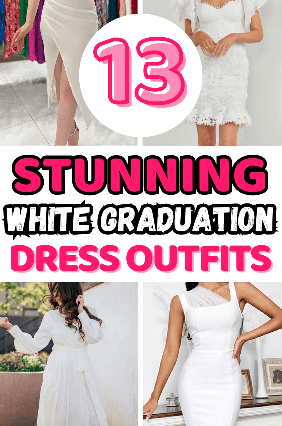13+ Absolutely Perfect White Graduation Dresses That Are Head Turning