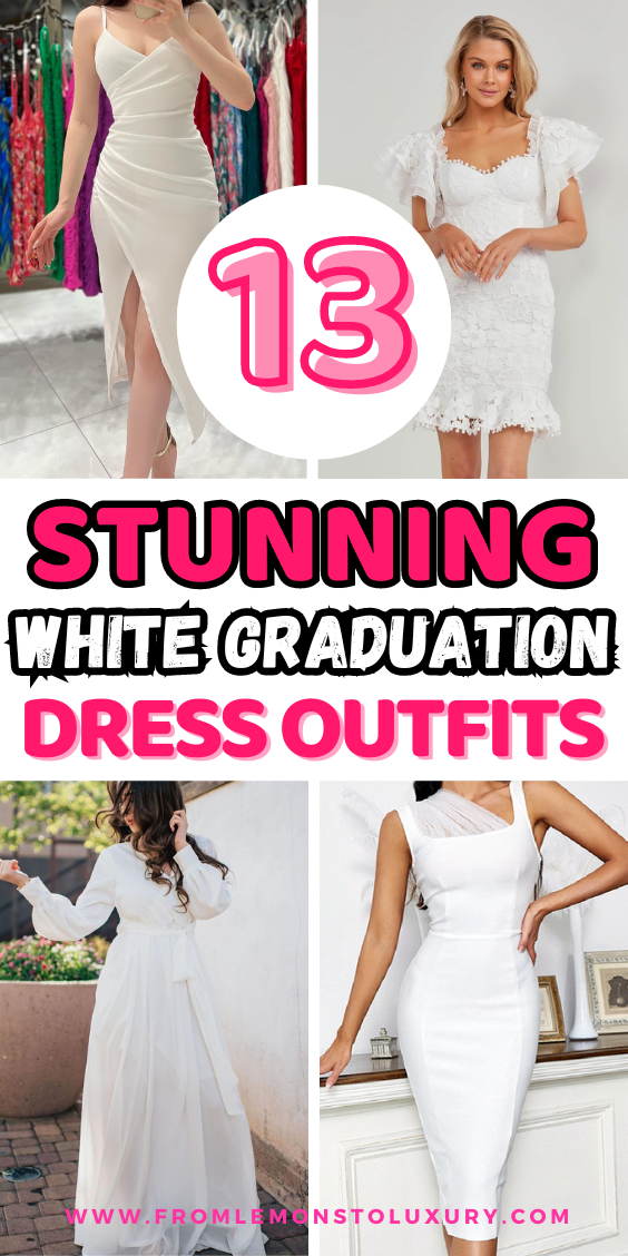 13+ Absolutely Perfect White Graduation Dresses That Are Head Turning