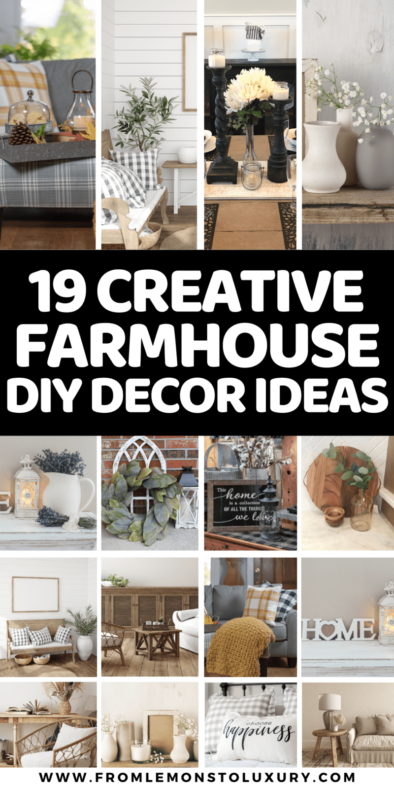 Photo inspiration: Farmhouse Decorating Ideas Using Budget Friendly Materials Reference: 19 Stunning Dollar Store Farmhouse DIY Ideas That Are Budget