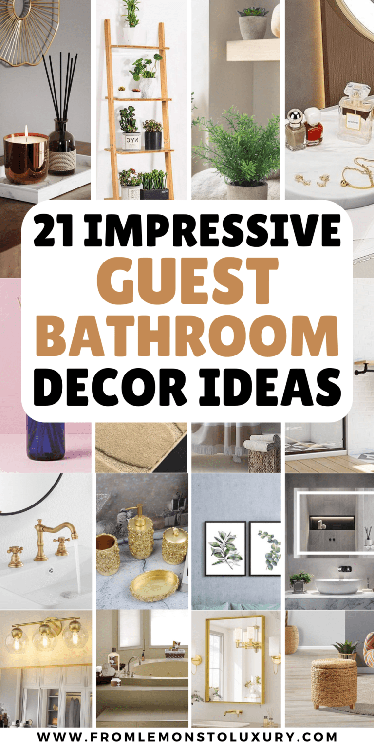 21+ Insanely Impressive Guest Bathroom Decor Ideas That Look Like A 5 Star Hotel