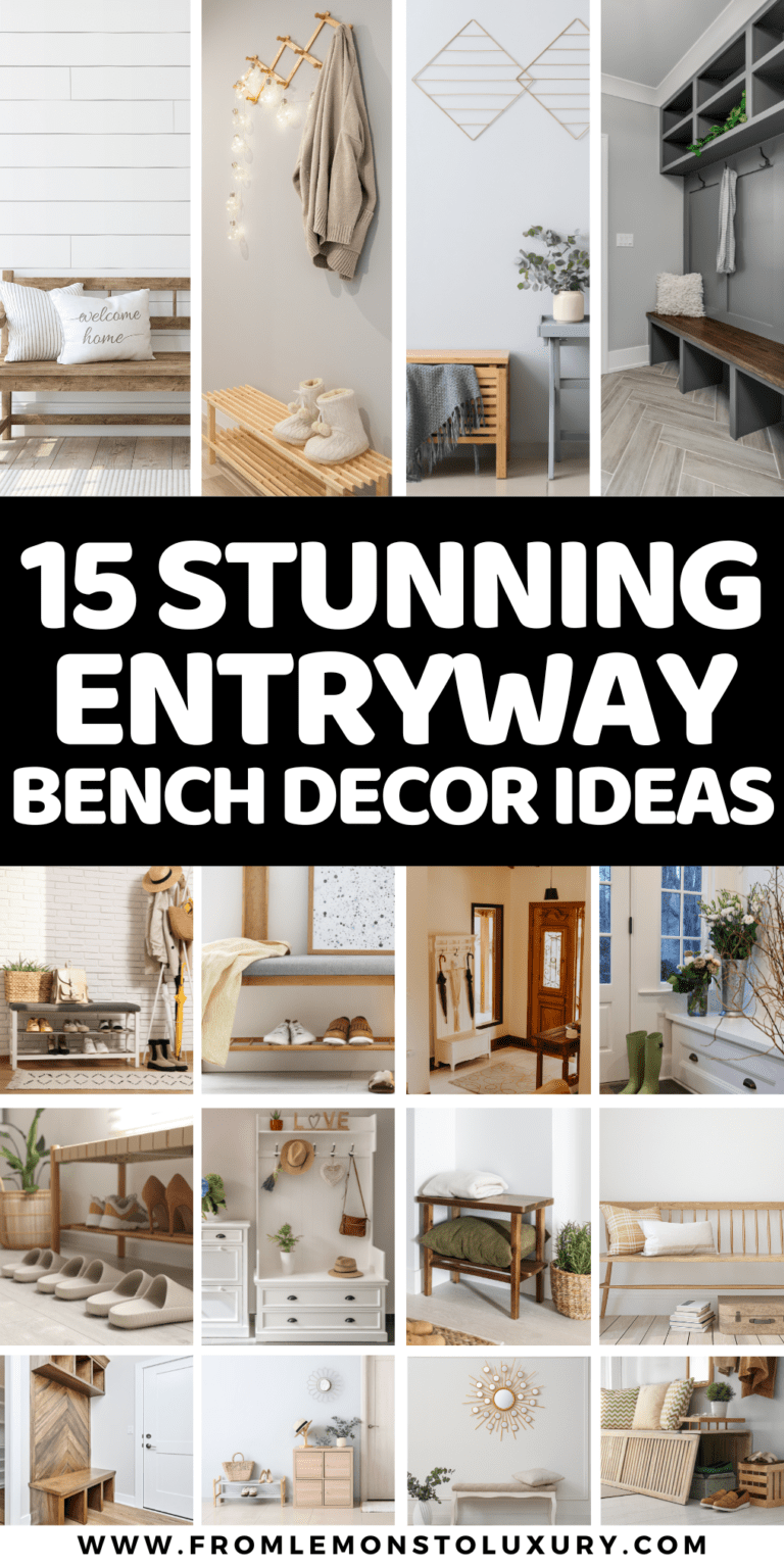 15+ Insanely Cute Entryway Bench Decor Ideas That Will Elevate Your Space