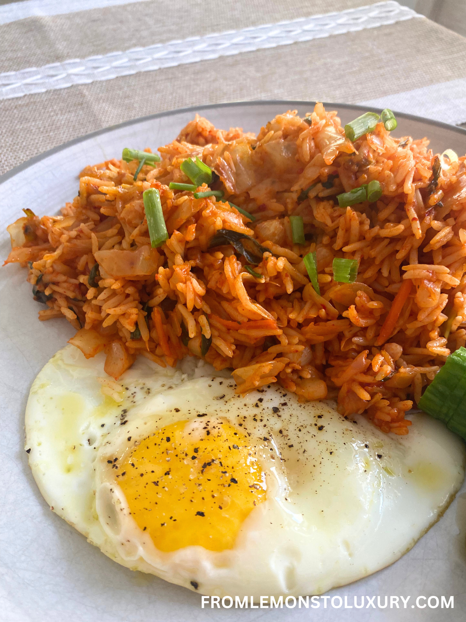 Easy 10 Minute Kimchi Fried Rice Recipe - From Lemons To Luxury
