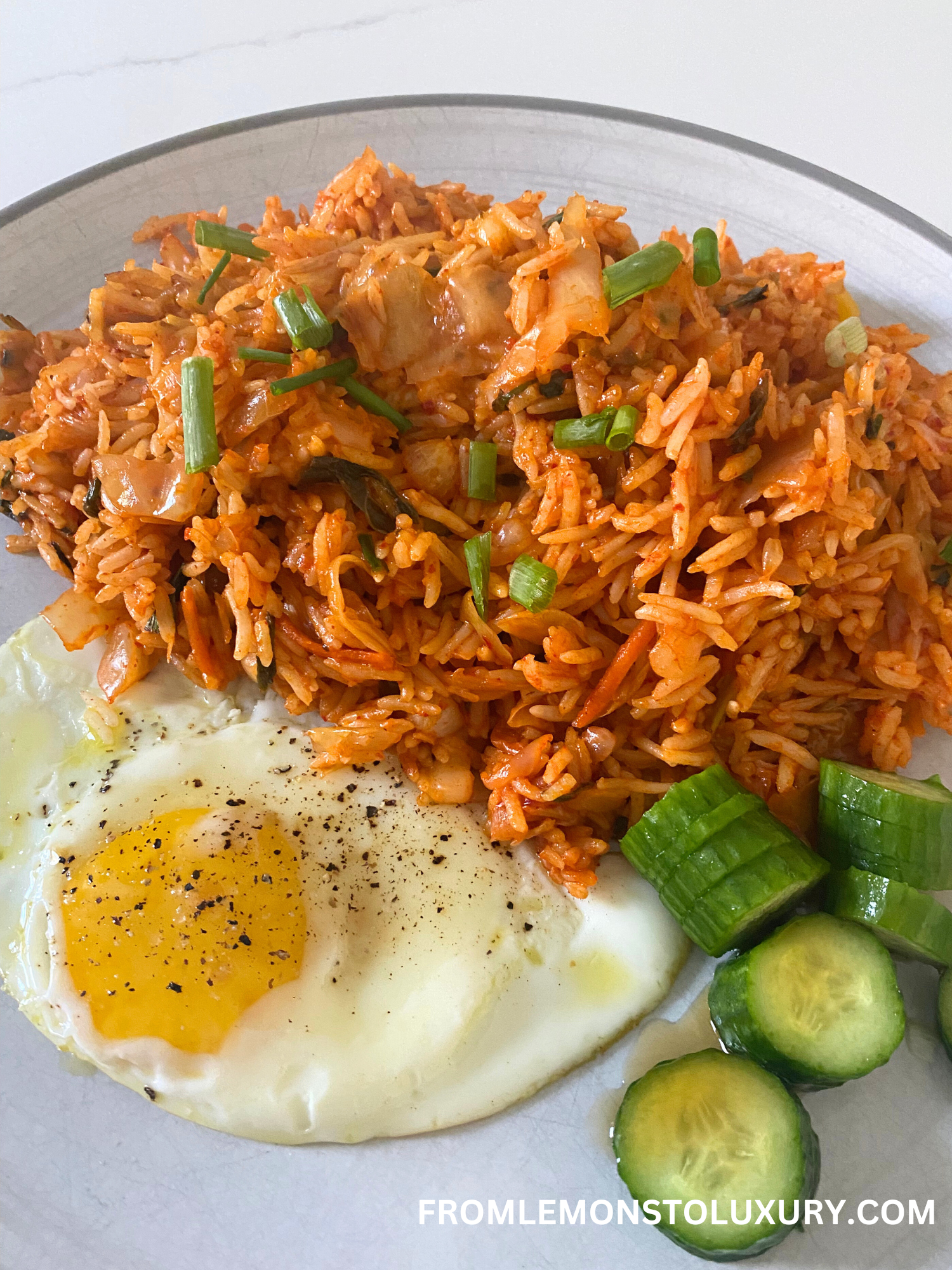 Easy 10 Minute Kimchi Fried Rice Recipe - From Lemons To Luxury