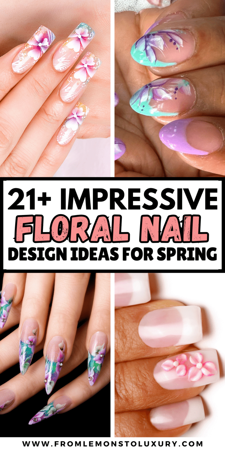 21+ Floral Nail Designs You Must Copy For Spring
