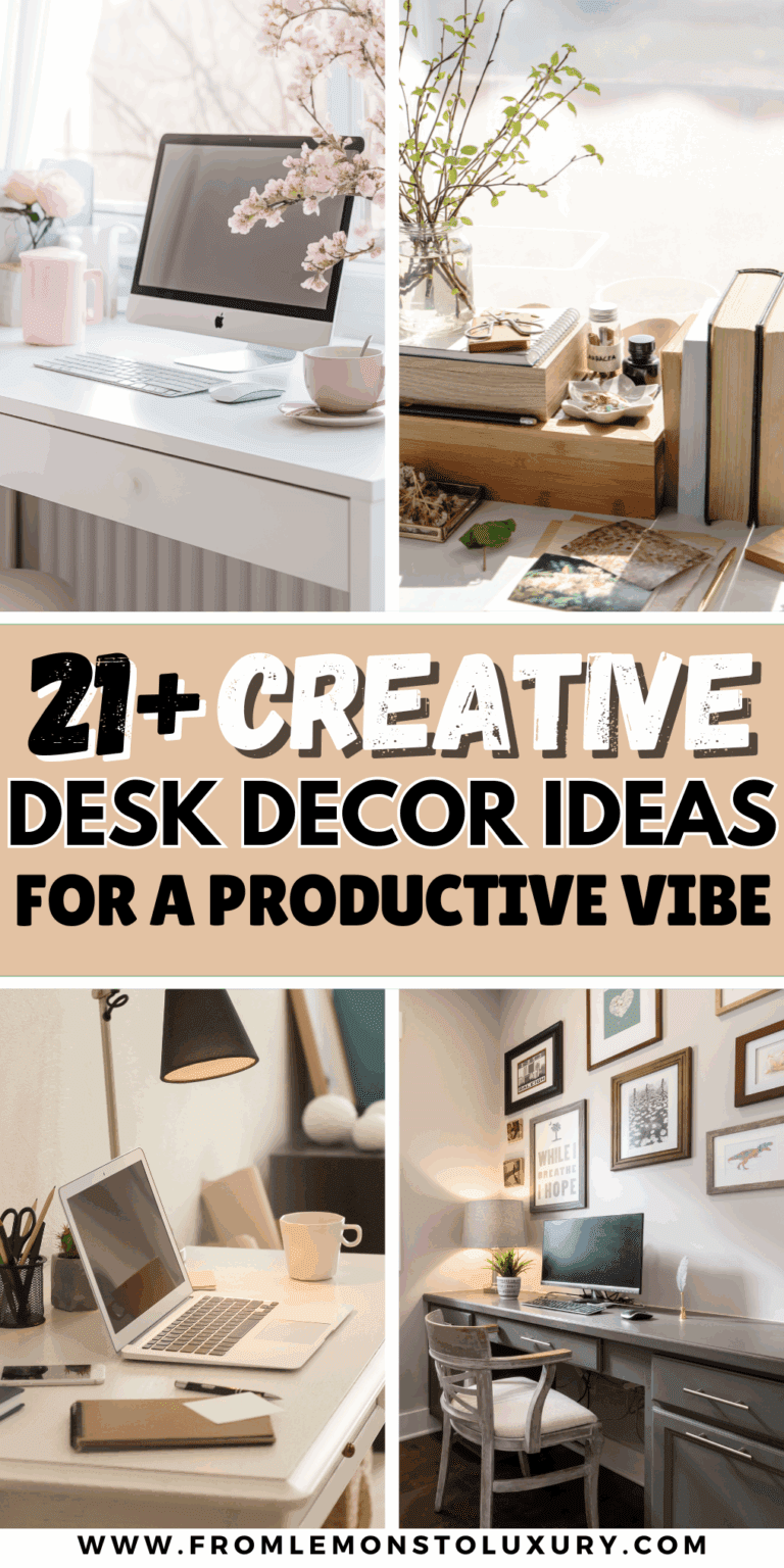 21+ Cozy Desk Decor Ideas for the Ultimate Productive Vibe