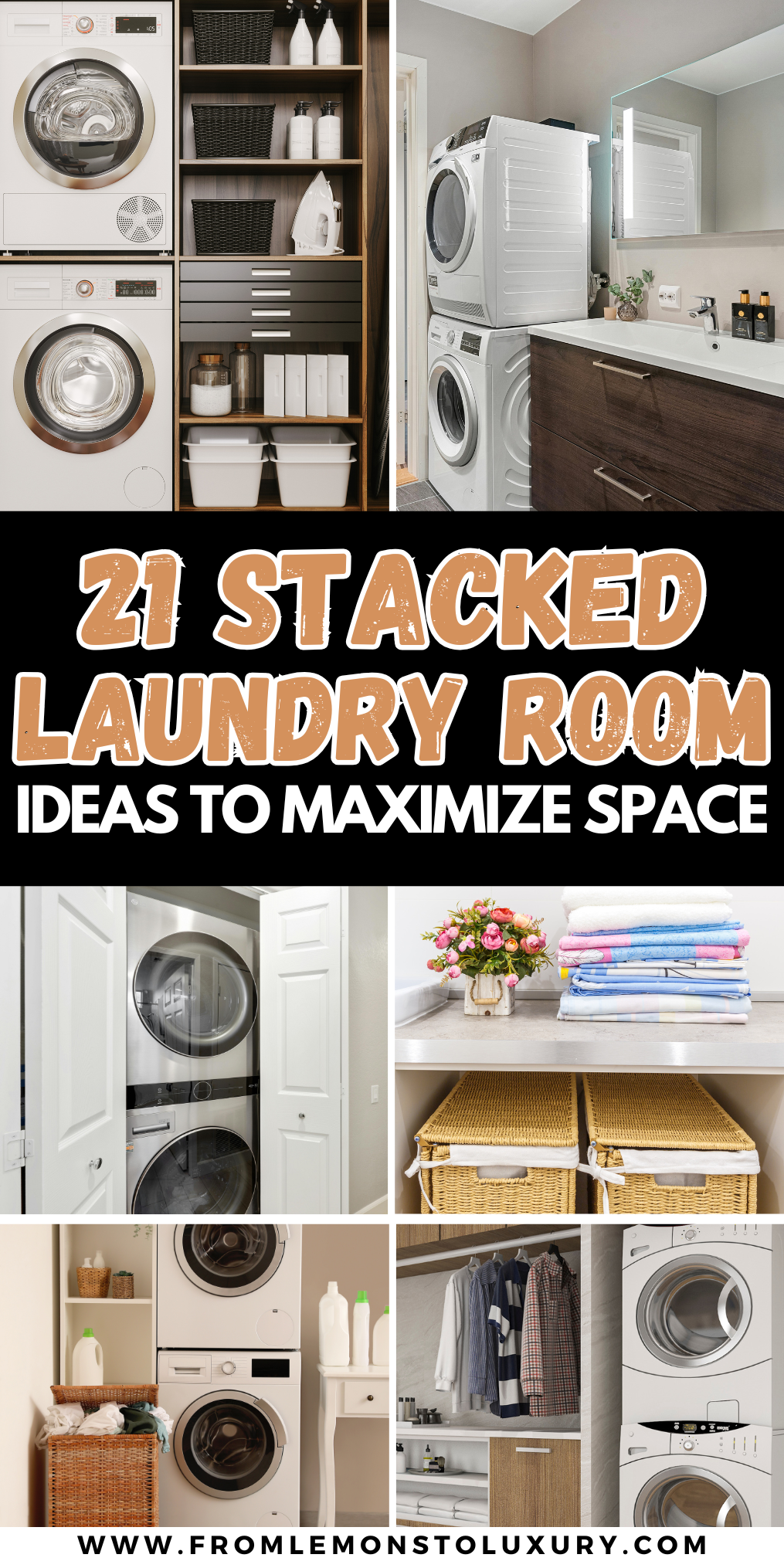 21+ Stacked Laundry Room Ideas to Maximize Space & Style - From Lemons ...