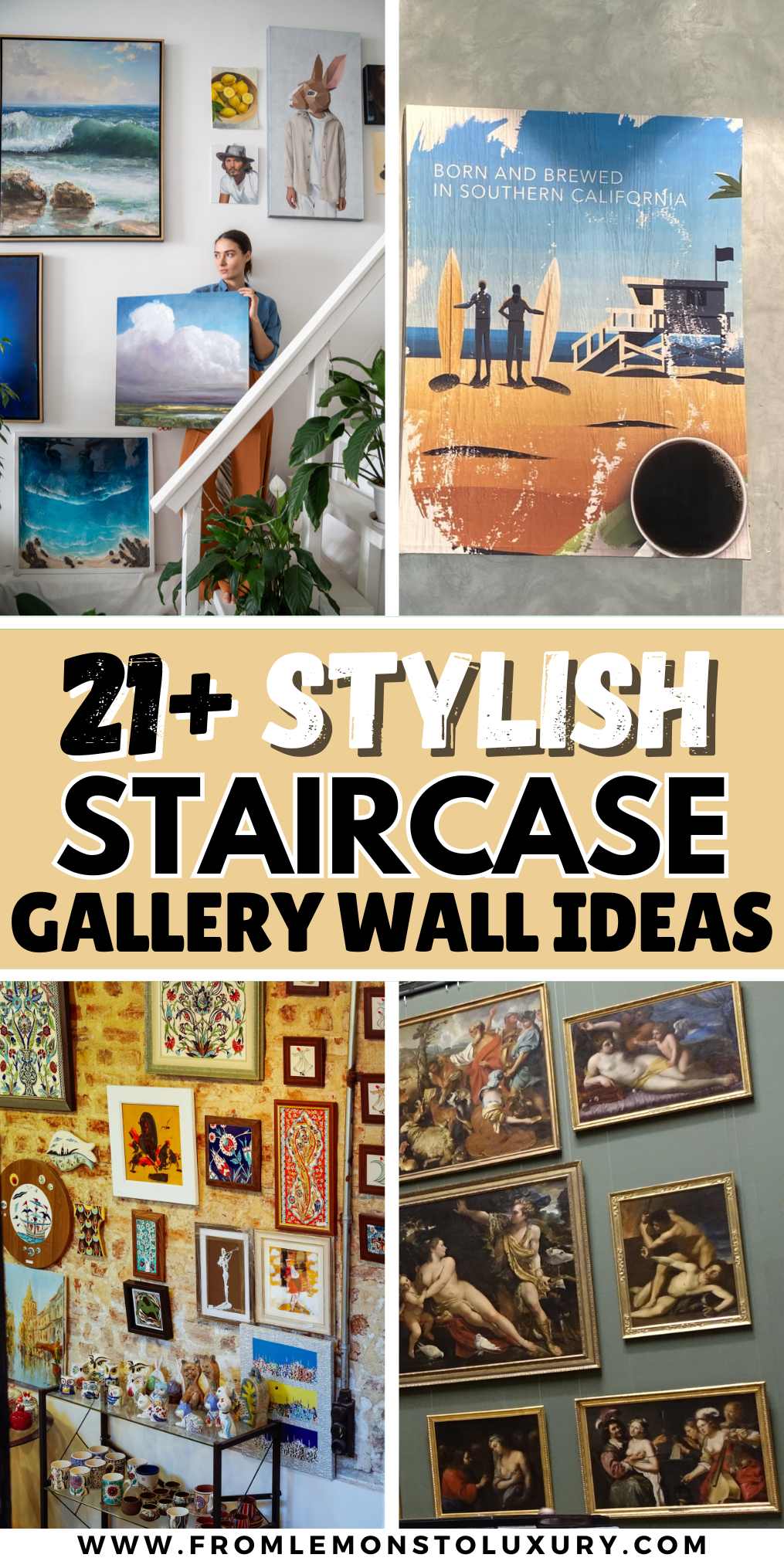 21+ Stunning Staircase Gallery Wall Ideas to Elevate Your Home - From ...