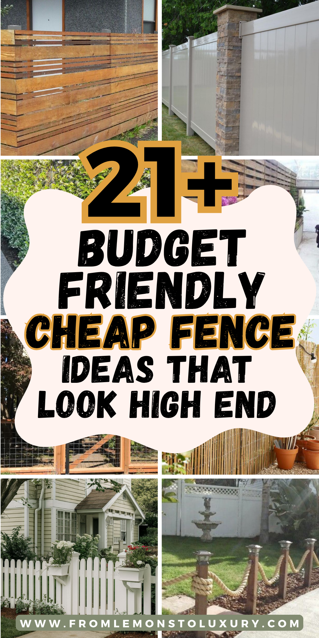 21+ Cheap Fence Ideas That Look High-End and Save You Money - From ...