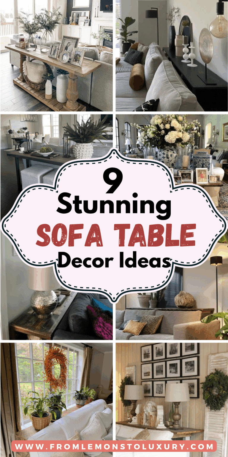 9+ Best Sofa Table Decor Ideas To Copy