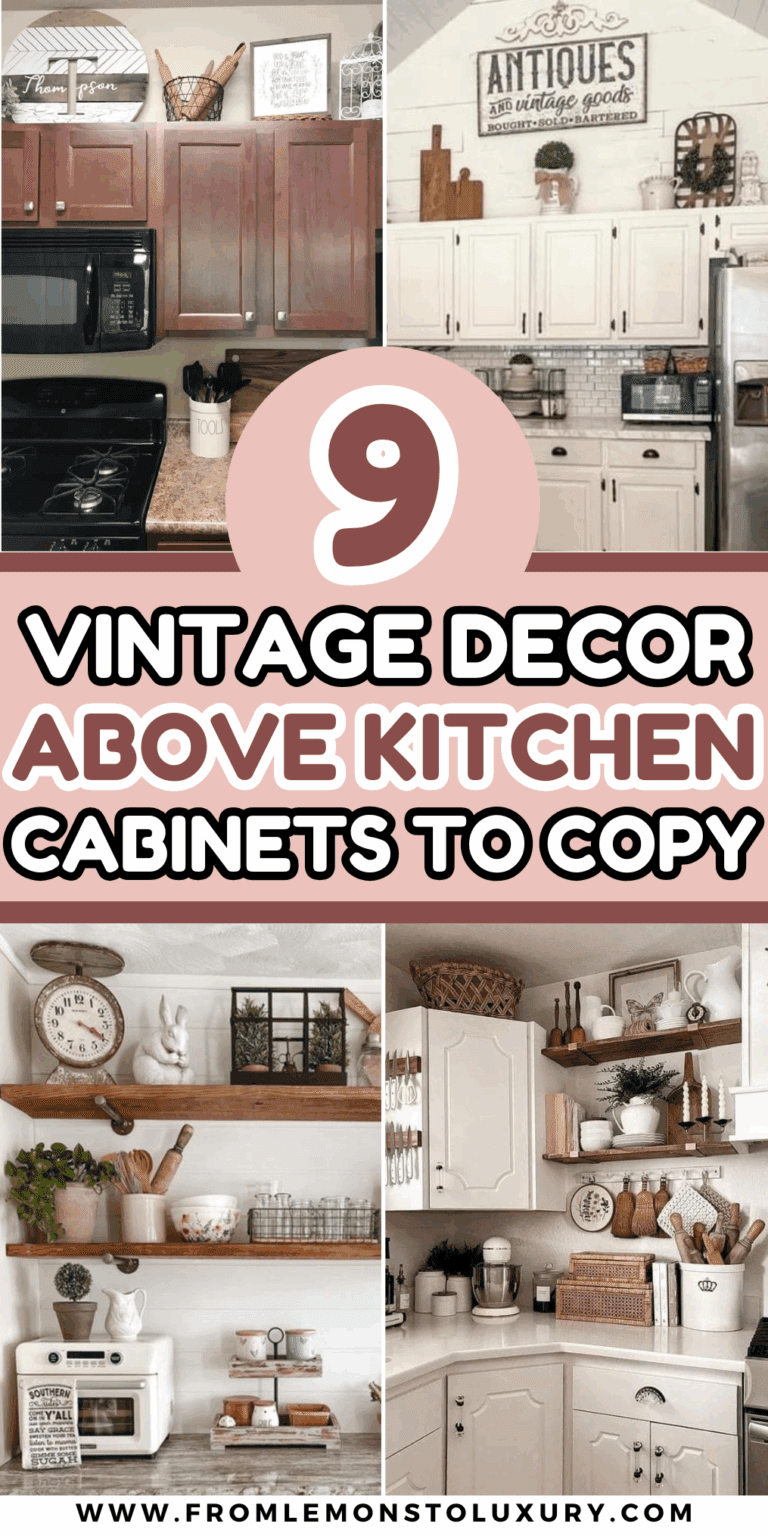 9+ Best Vintage Decor Above Kitchen Cabinets To Copy