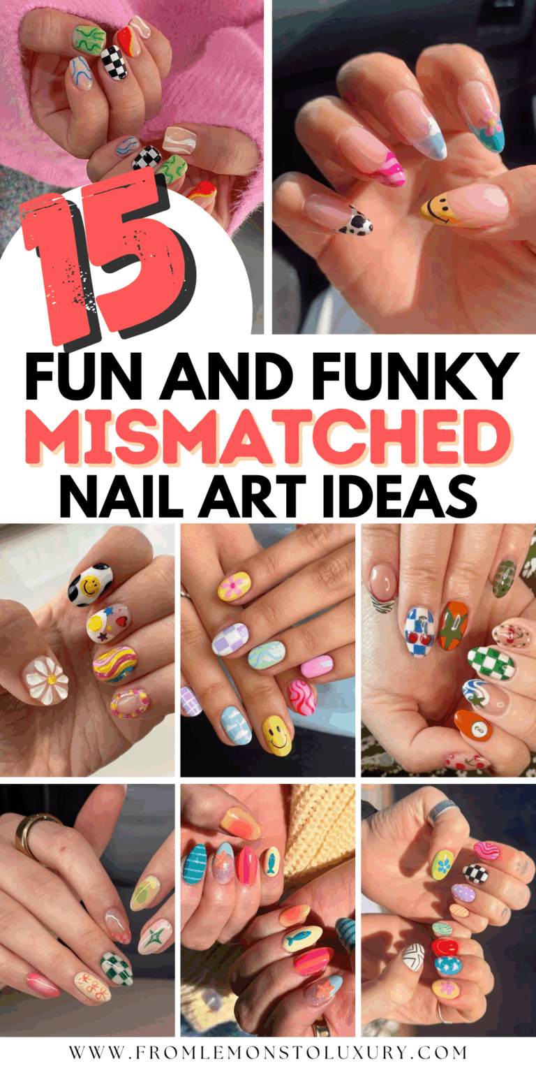 15+ Fun and Funky Mismatched Nail Art Ideas