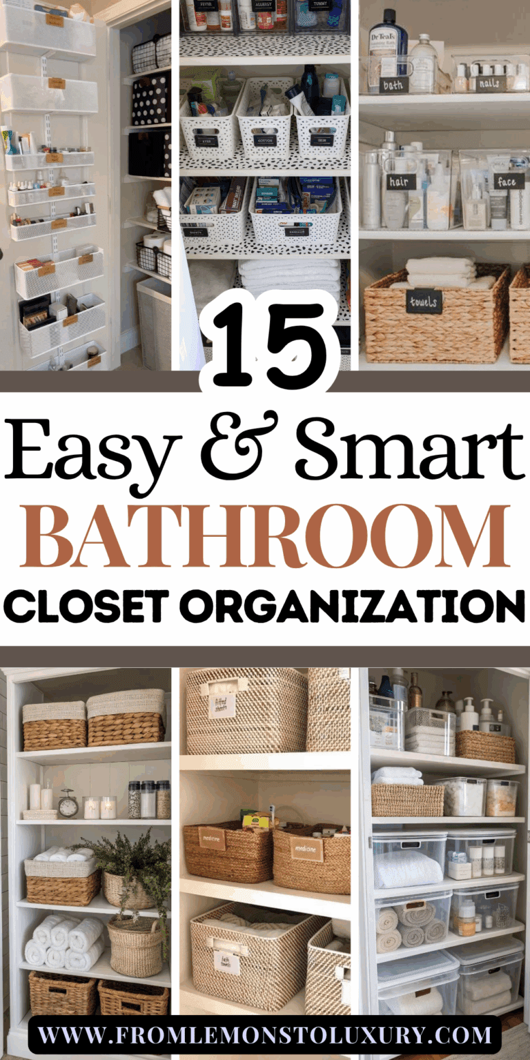 15+ Smart Bathroom Closet Organization Tips