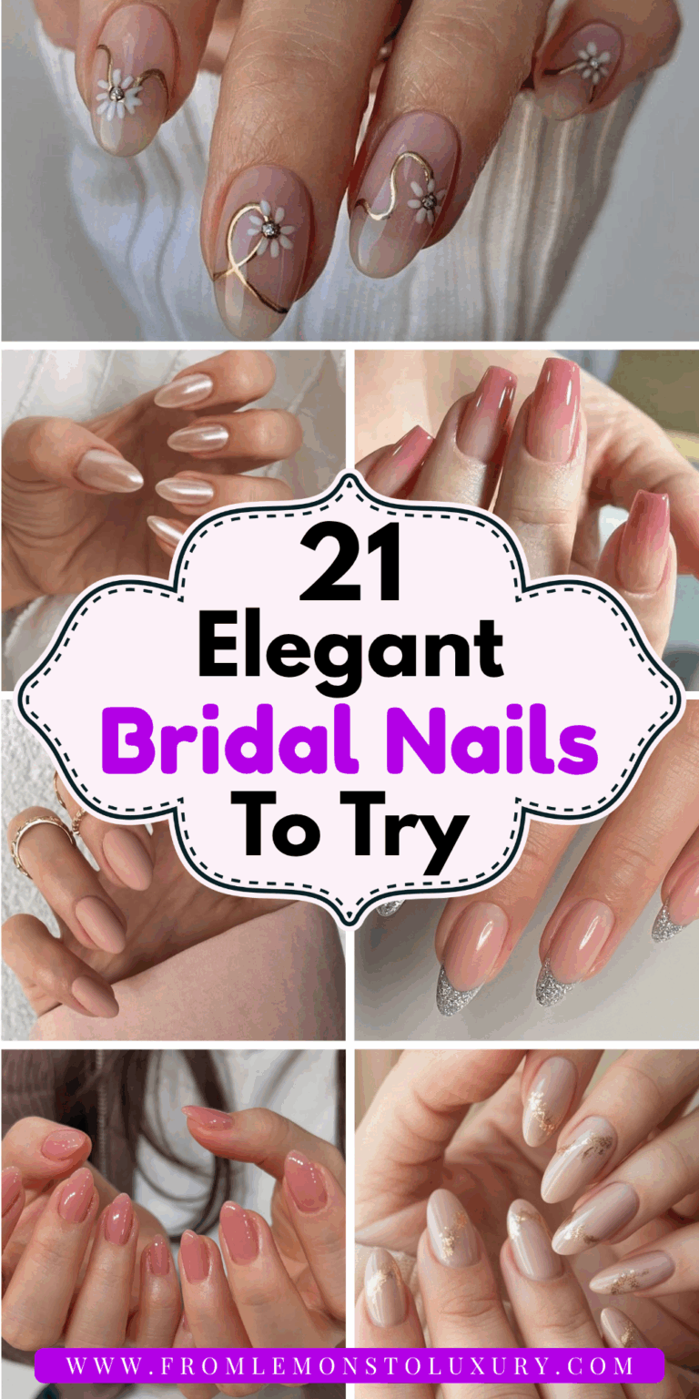 21+ Elegant Bridal Nails for Your Dream Wedding Day Look