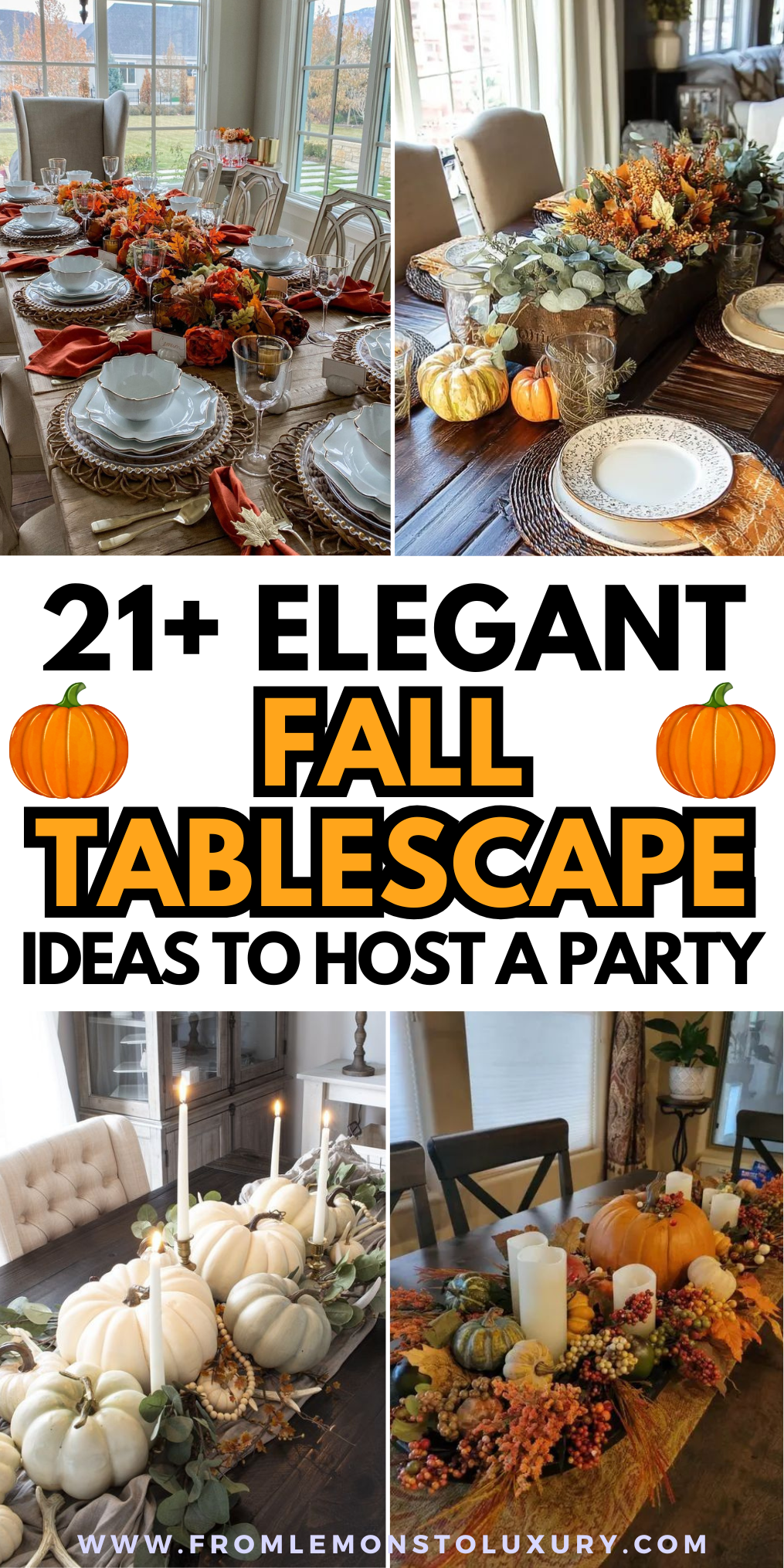 21+ Gorgeous Fall Tablescape Ideas to Impress Your Guests - From Lemons ...
