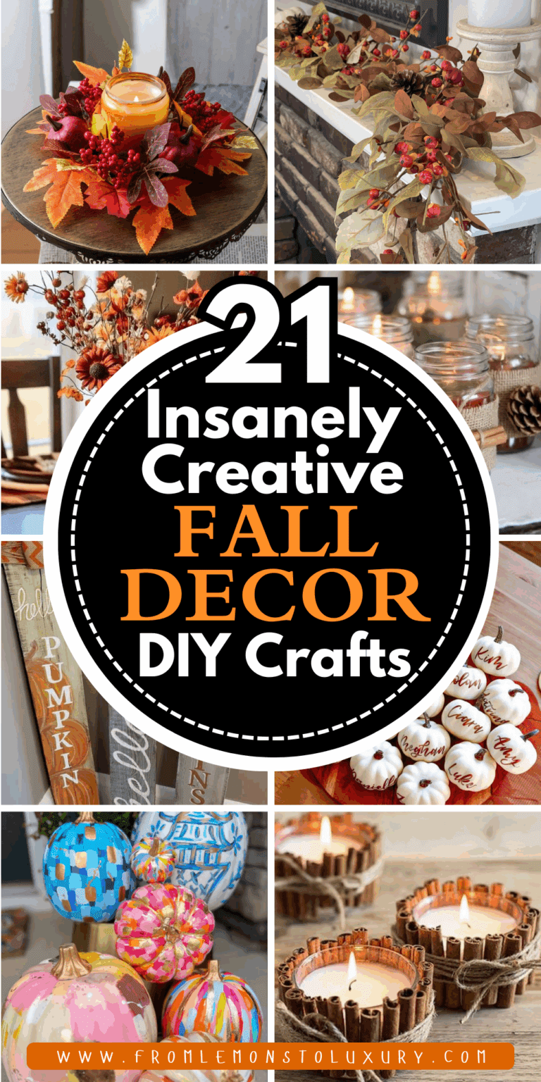 21+ Insanely Creative Fall Decor DIY Crafts to Try This Season