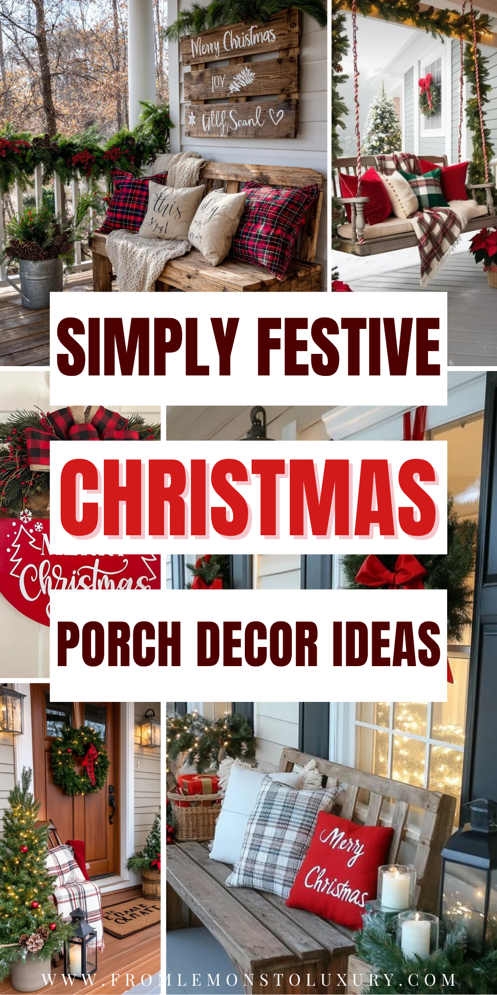 19+ Festive Christmas Porch Decor Ideas to Welcome Guests - From Lemons ...