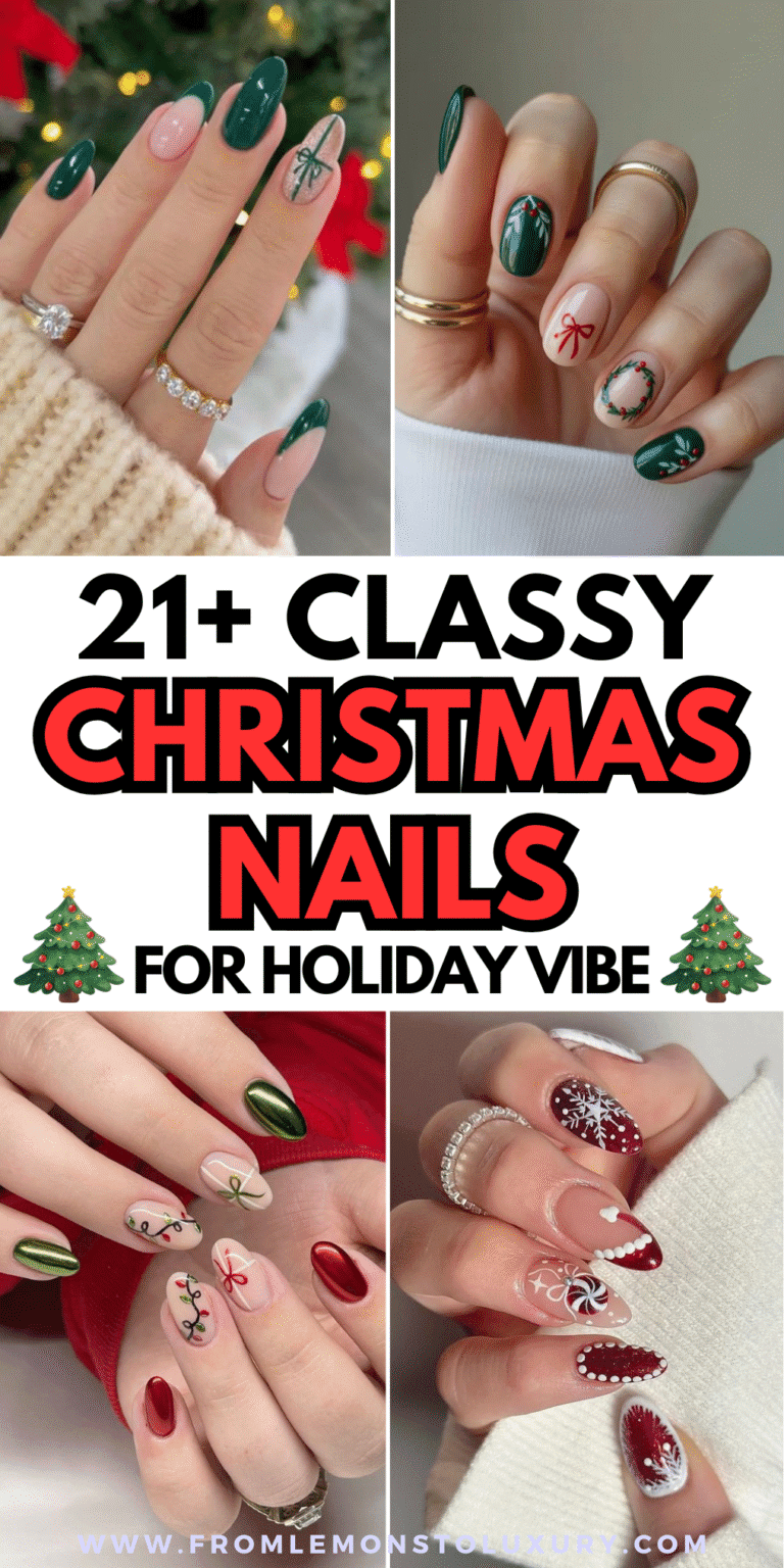 21+ Elegant And Classy Christmas Nails