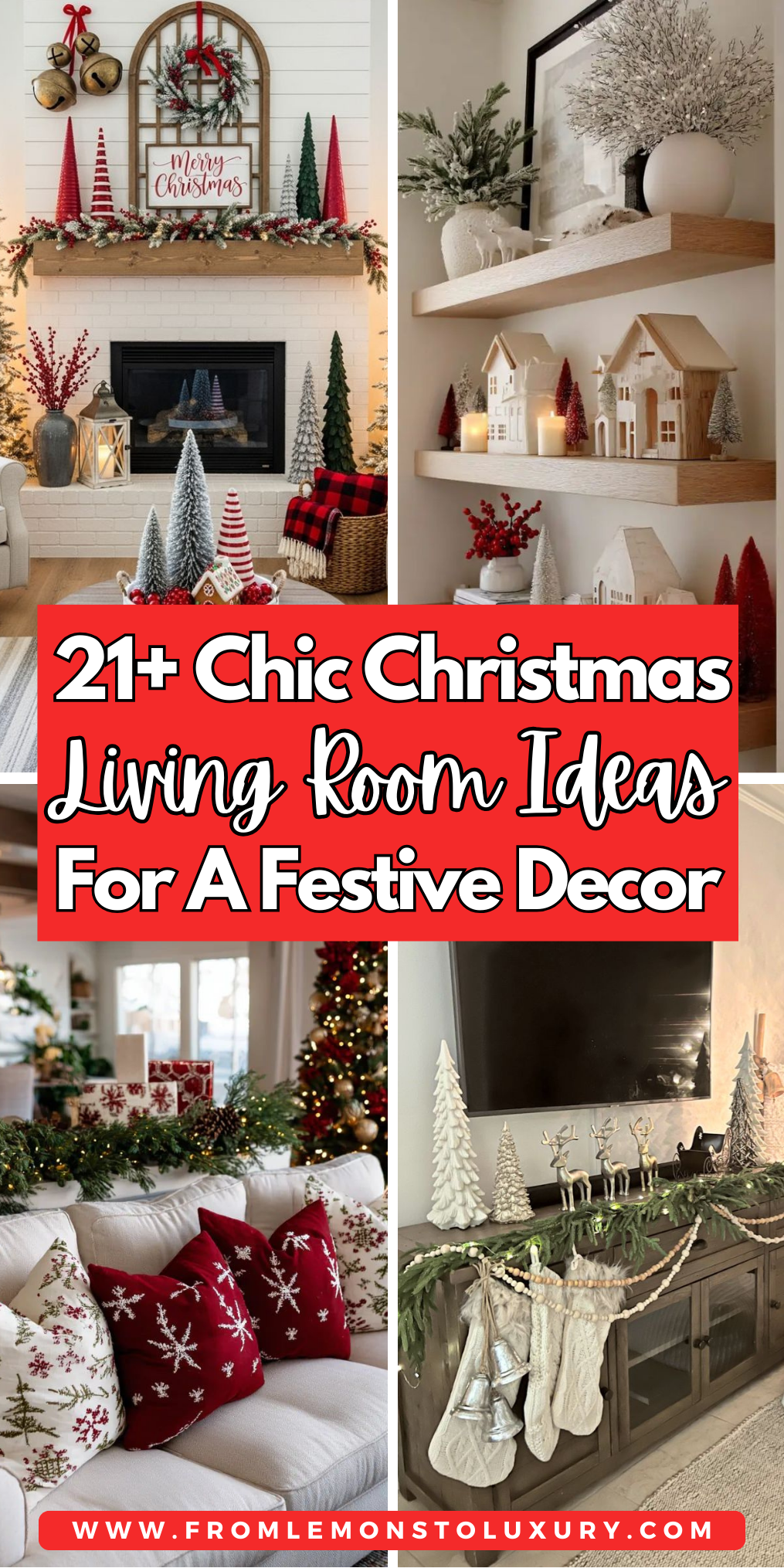 21+ Festive Christmas Living Room Decorating Ideas for a Cozy Home ...