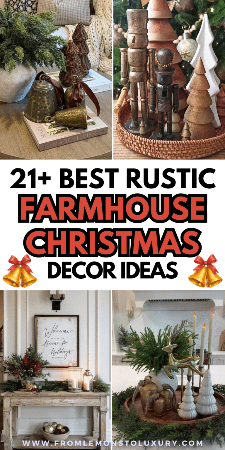 21+ Insanely Good Rustic Farmhouse Christmas Decor Tips for a Warm Holiday Look