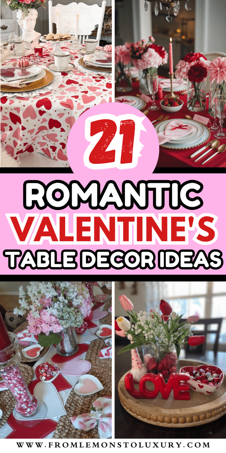 21+ Elegant Valentine’s Table Decor Ideas