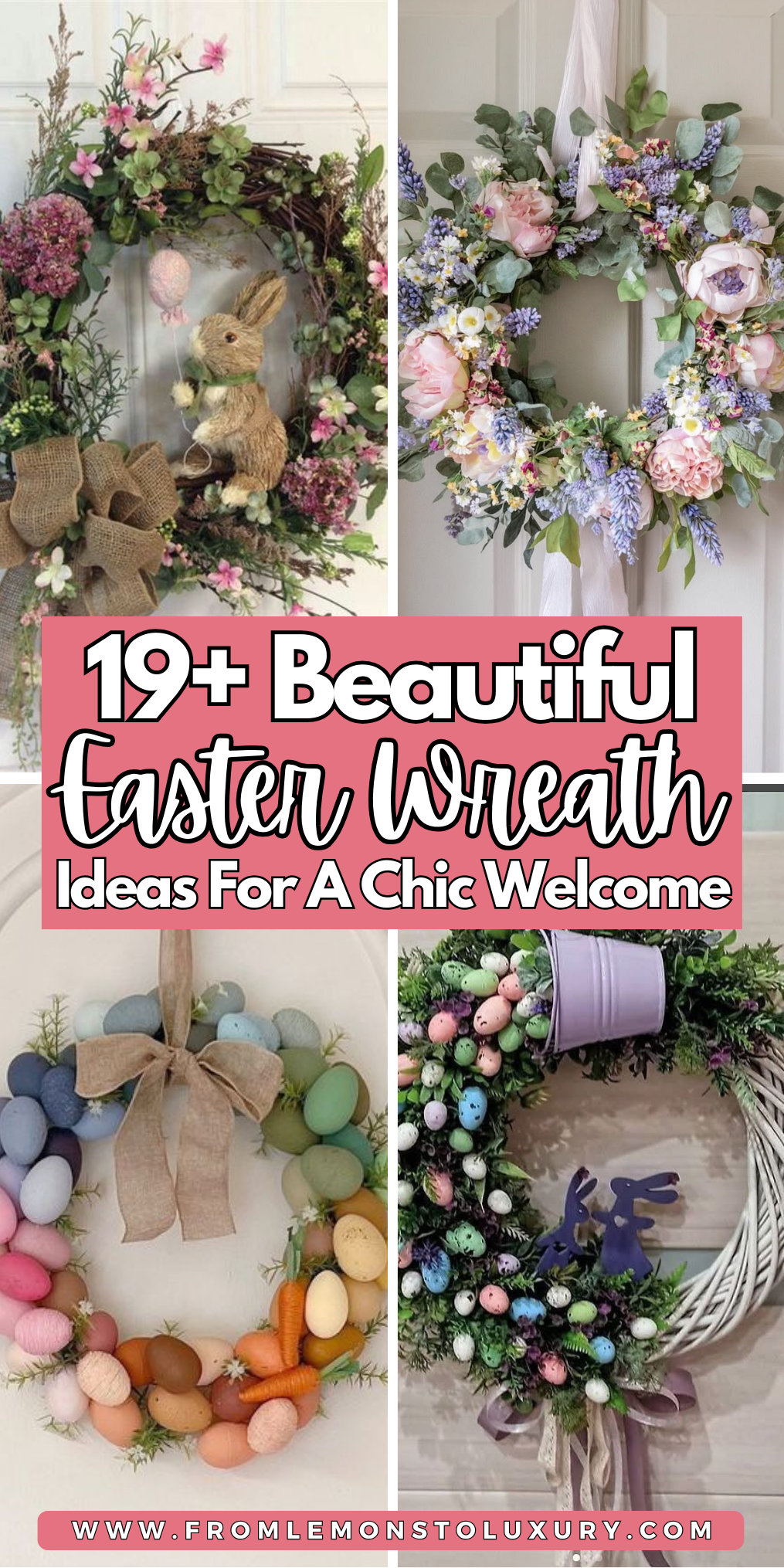 Invocation Ideas For Spring 19+ Beautiful Easter Wreath Ideas For Spring Everyone Will Love - From ...