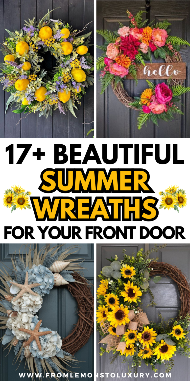 17+ Beautiful Summer Wreaths For Front Door To Welcome Guests