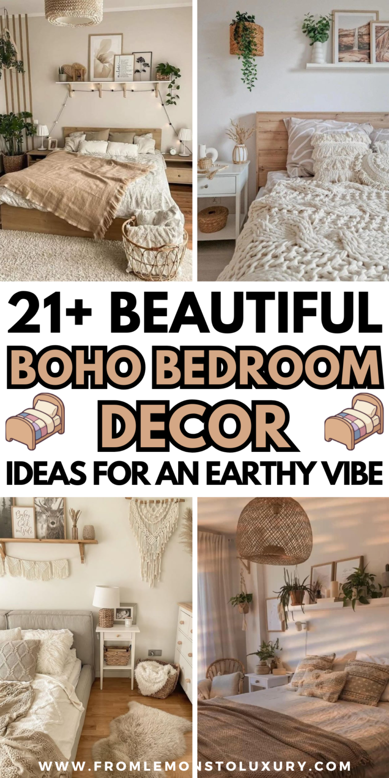 21+ Beautiful Boho Bedroom Decor Ideas For An Earthy Vibe