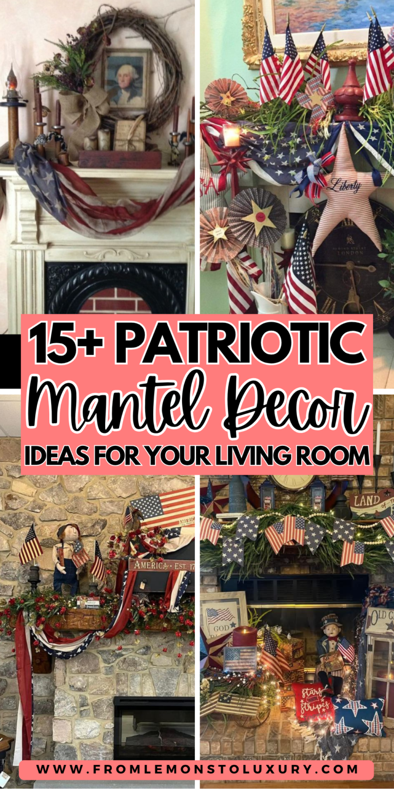 15+ Elegant Patriotic Mantel Decor Ideas For Your Living Room