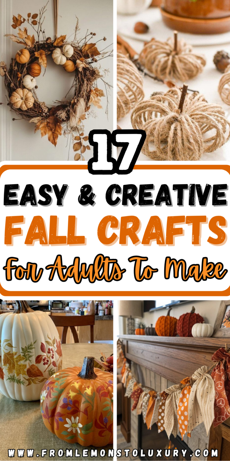 17+ Fun And Creative Fall Crafts For Adults To Make