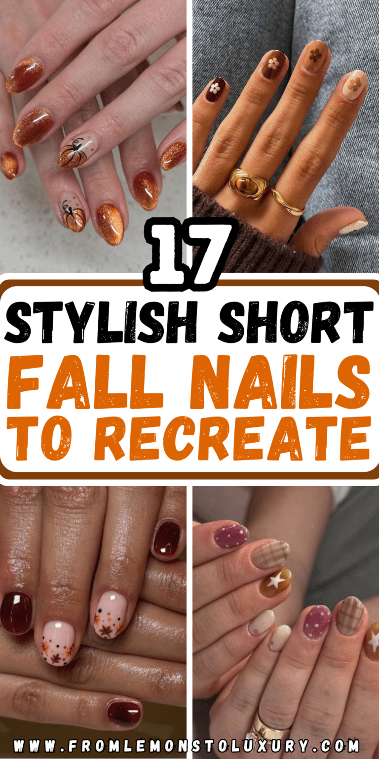 17+ Chic Short Fall Nails For Autumn Manicure