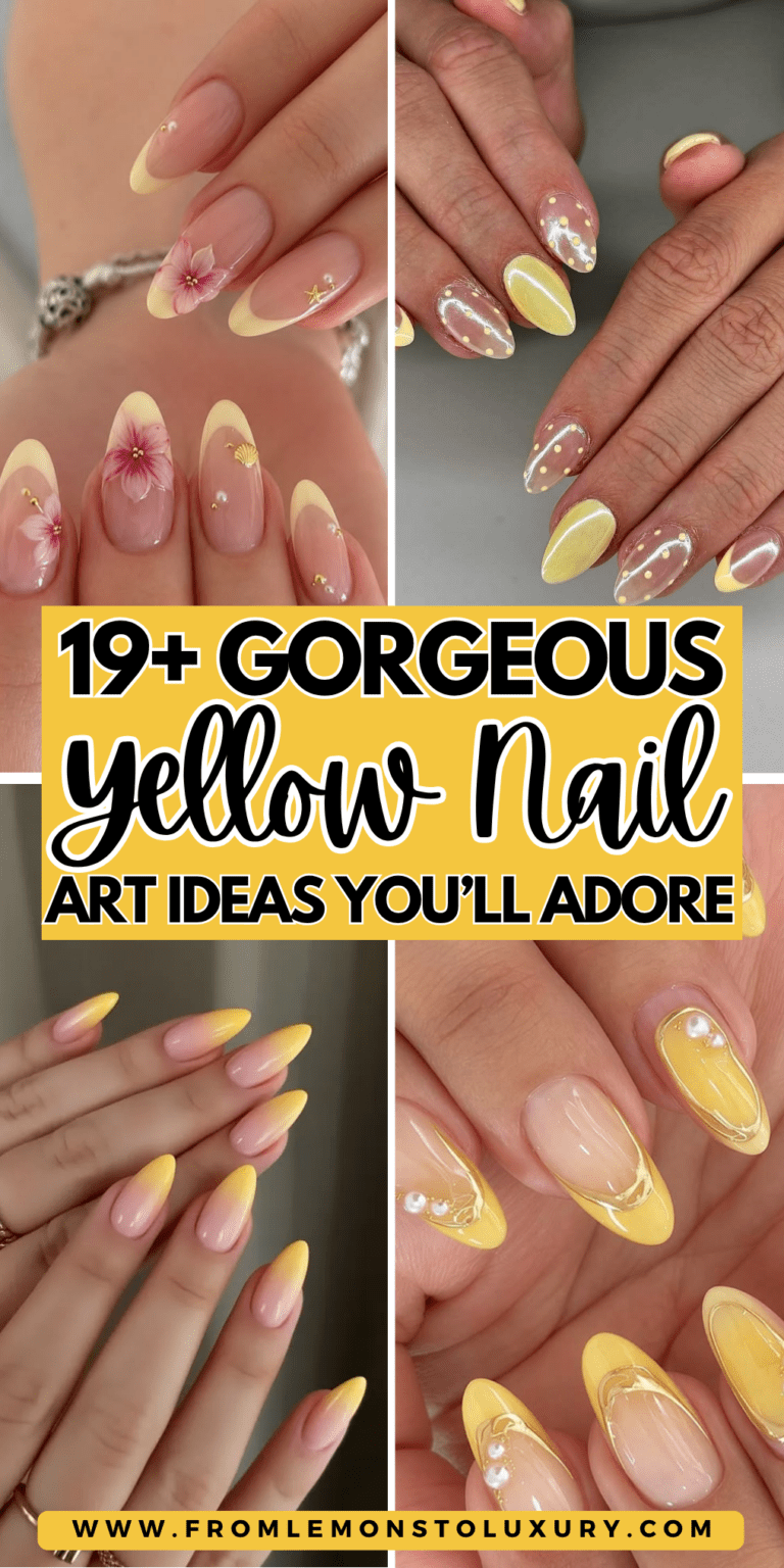 19+ Trendiest Yellow Nail Art Ideas For A Bright Nail Inspo