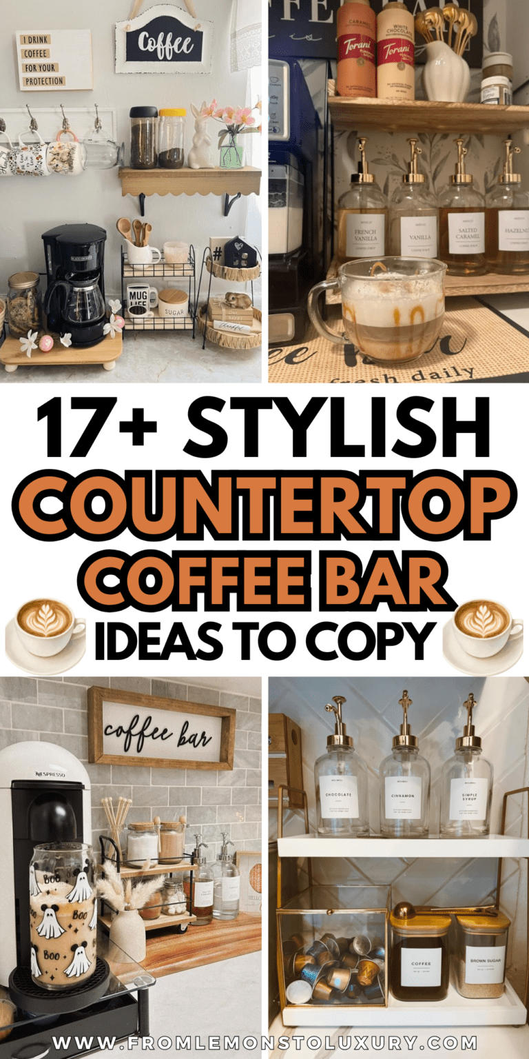 17+ Stylish Countertop Coffee Bar Ideas for a Cozy Kitchen Setup