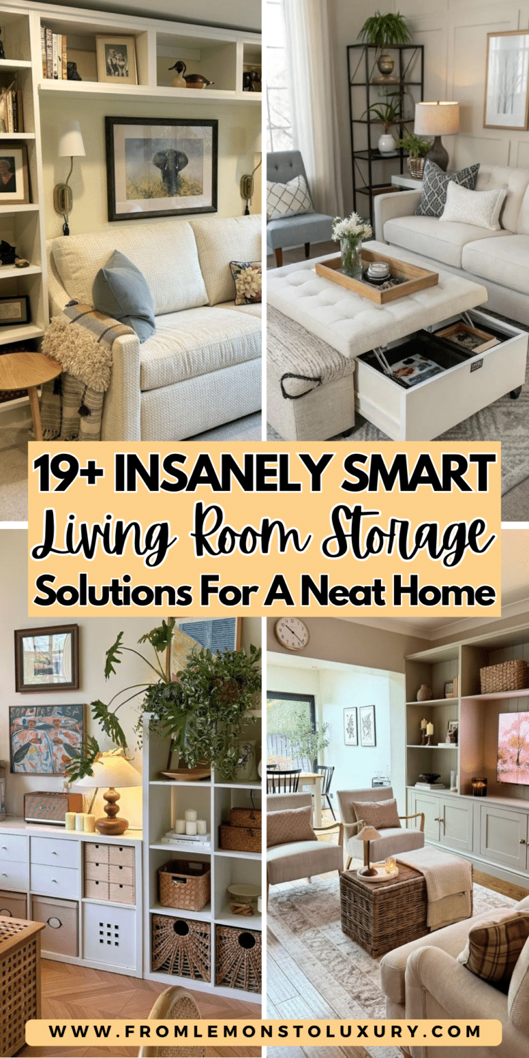 19+ Genius Living Room Storage Ideas For A Clutter-Free Home